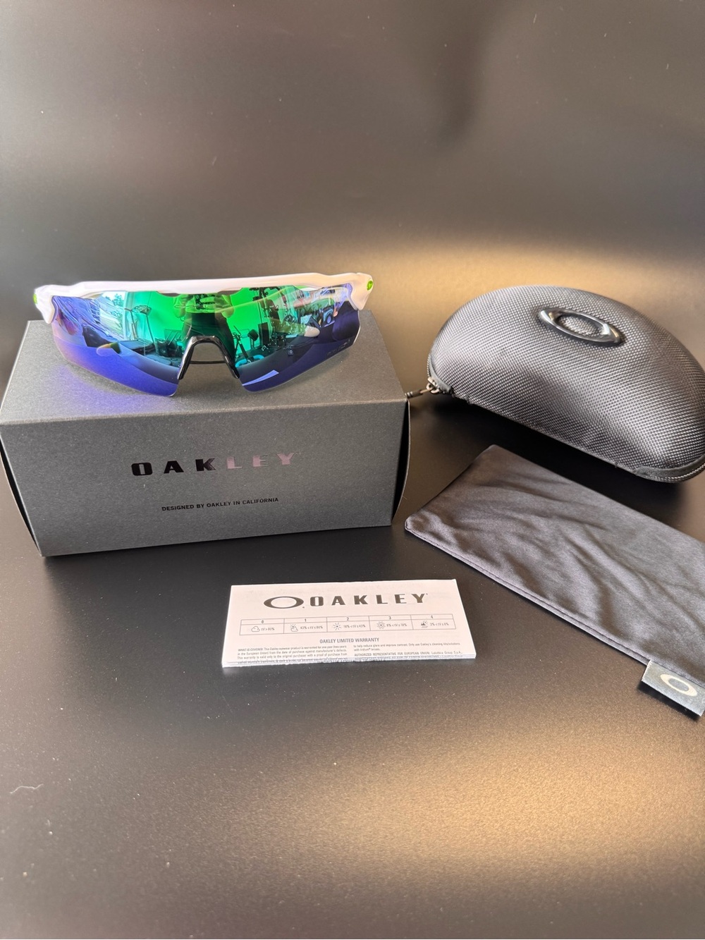 Oakley Radar EV Path Sunglasses in Iridium Green/Blue